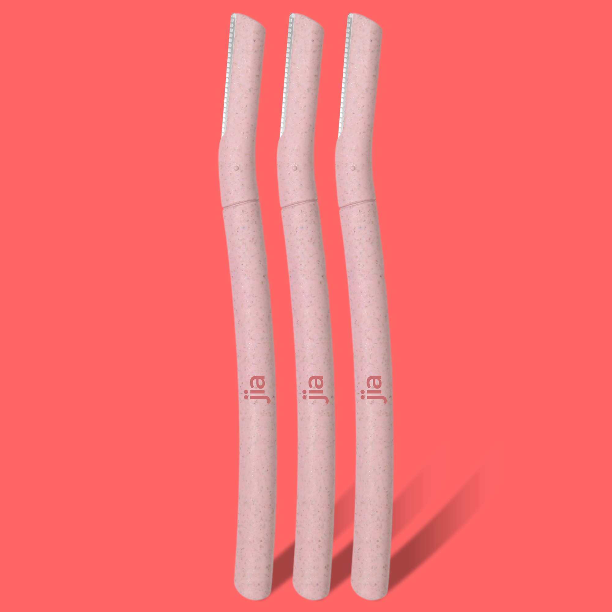 Dermaplaning Facial BioWheat Razor in Pale Peach - 3 Pack