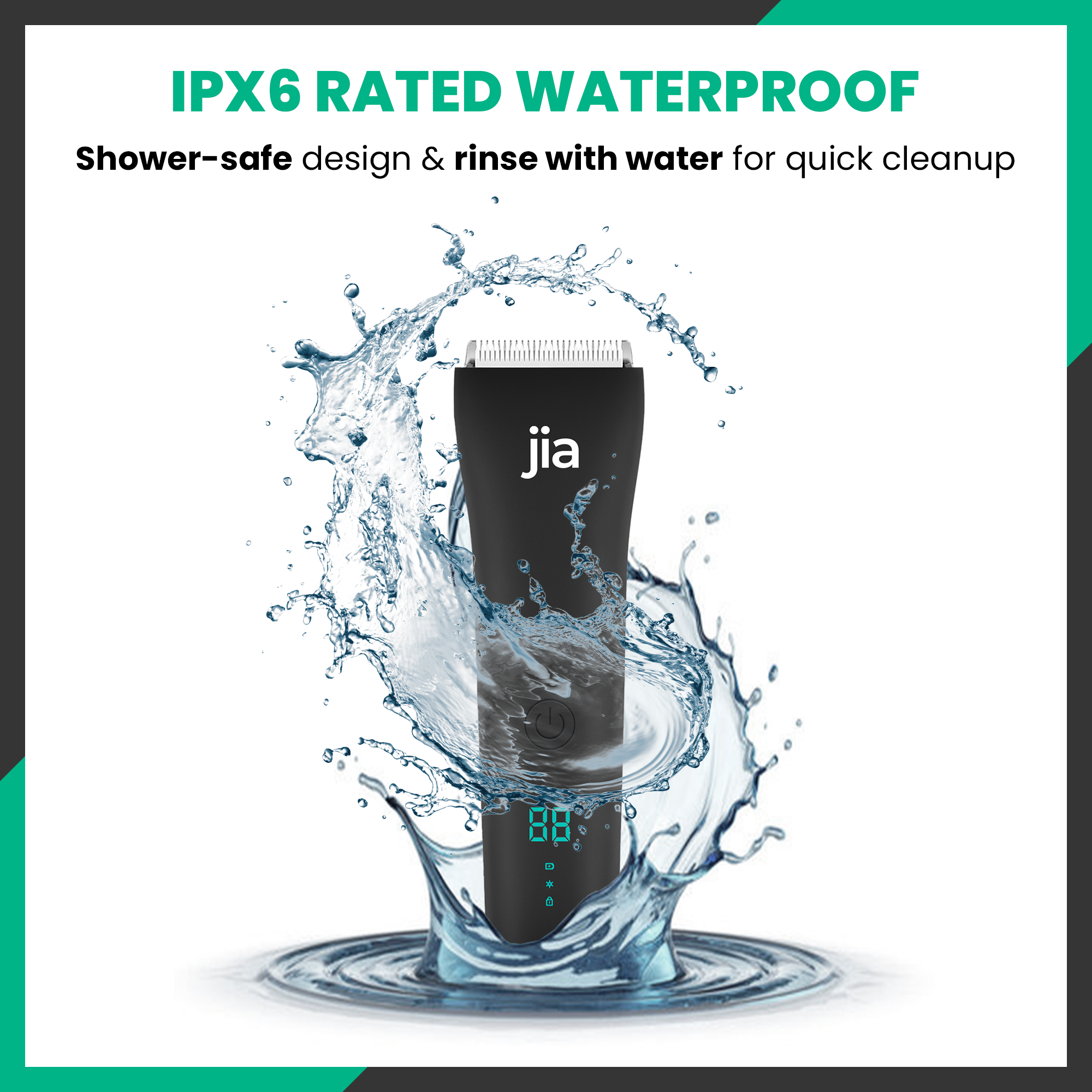 Jia The Original BodyShaver Hair Trimmer in Midnight Black
