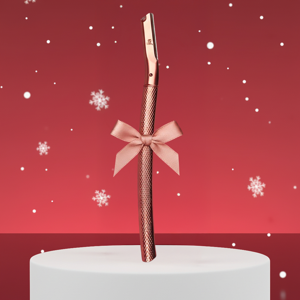 Dermaplaning Facial Metal Razor With 20 Refill Blades in Rose Gold