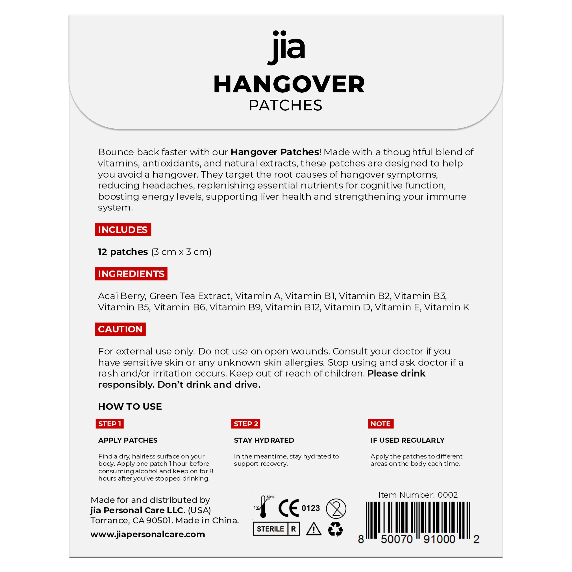 Hangover Patch