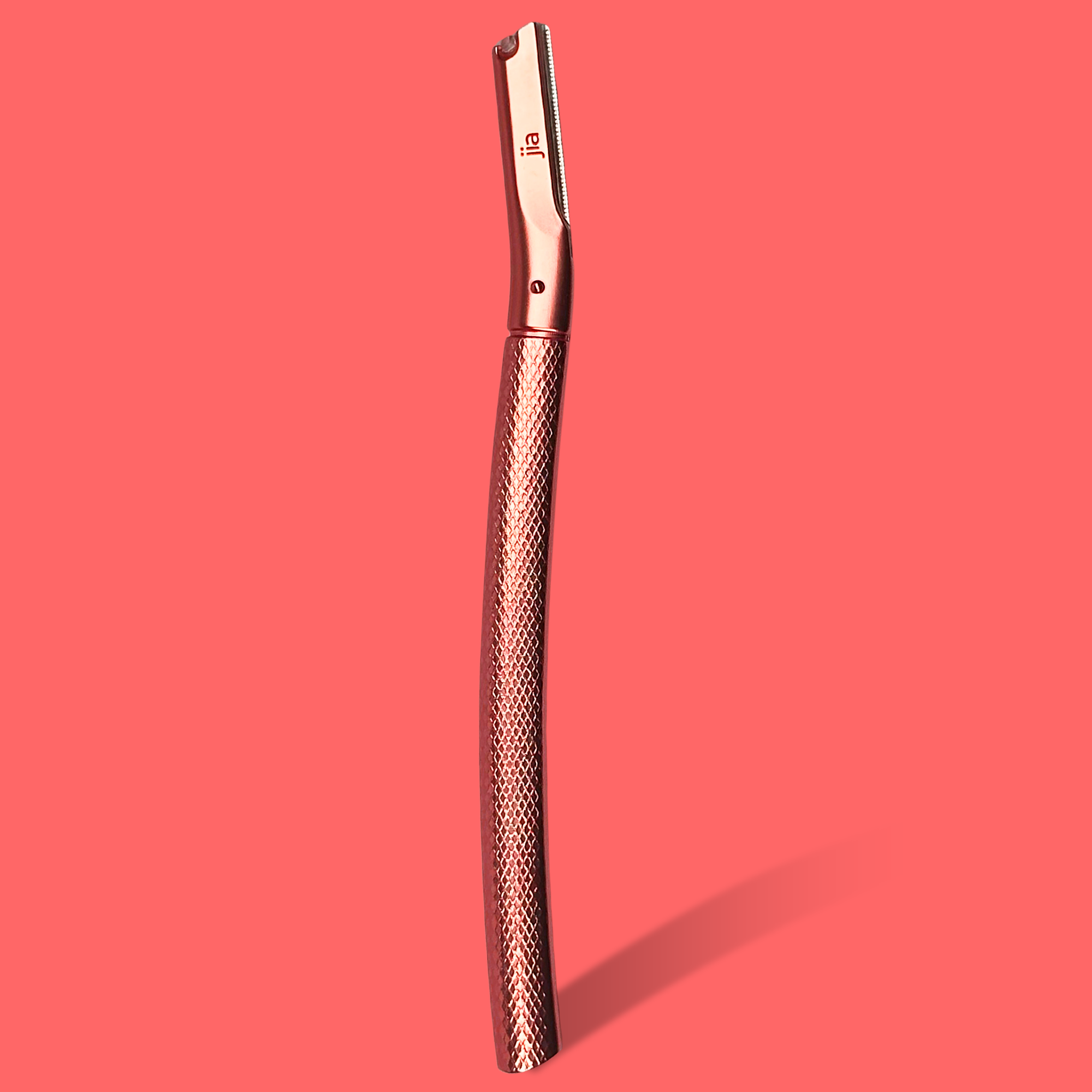 Dermaplaning Facial Metal Razor With 20 Blades in Rose Gold