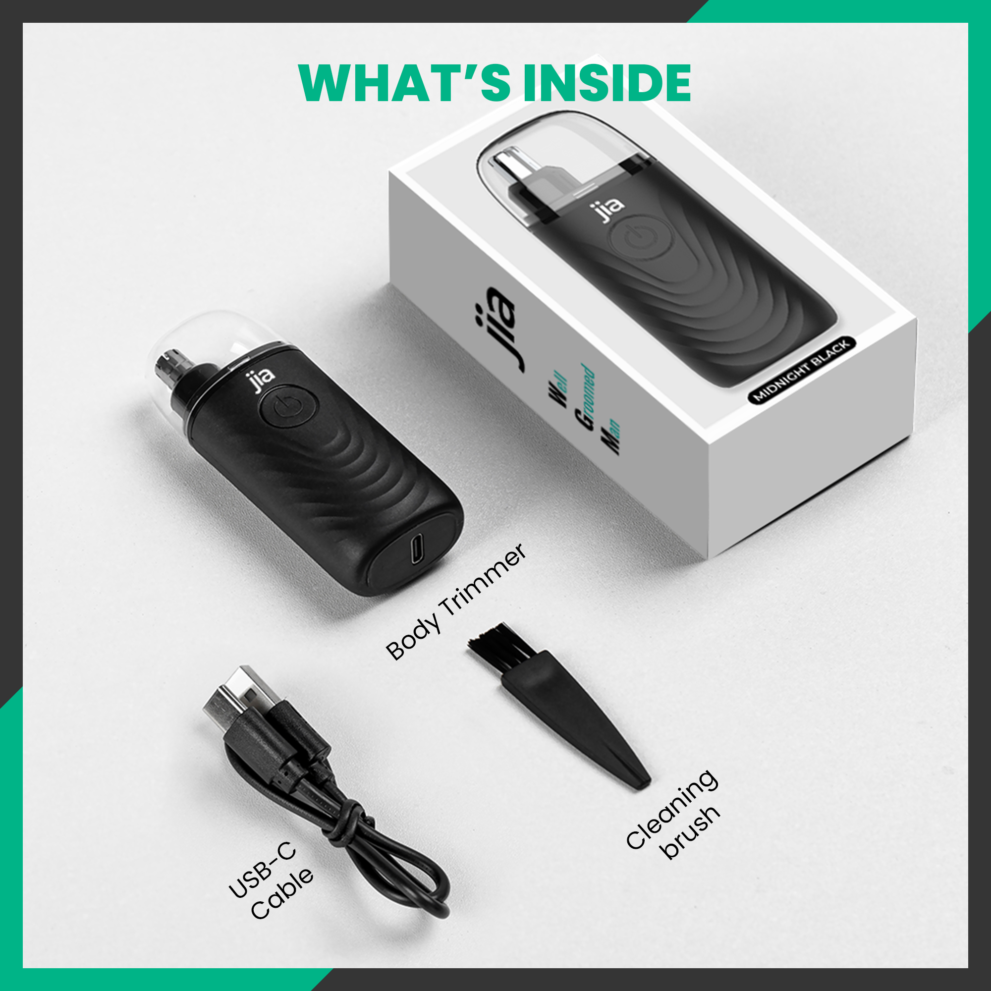 Jia The Original Nose Hair Trimmer in Midnight Black