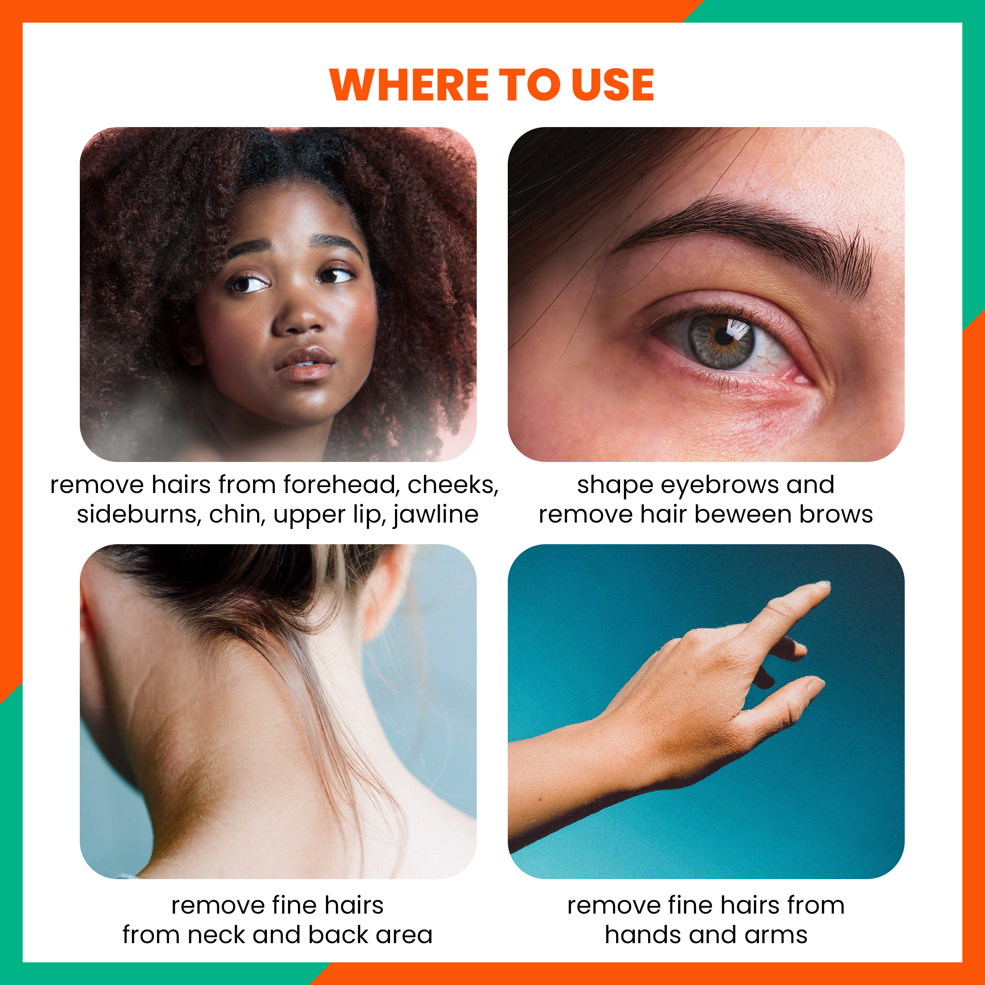 Jia Dermaplaning Facial Precision Razor in Mint Glow 4-Pack