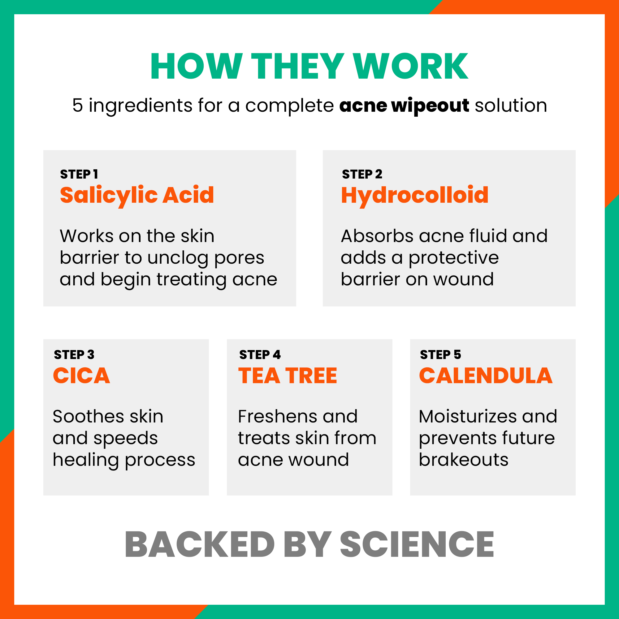 Jia Wipeout Acne Pimple Patches | Hydrocolloid, Salicylic Acid, Cica, Tea Tree Oil, Calendula Oil