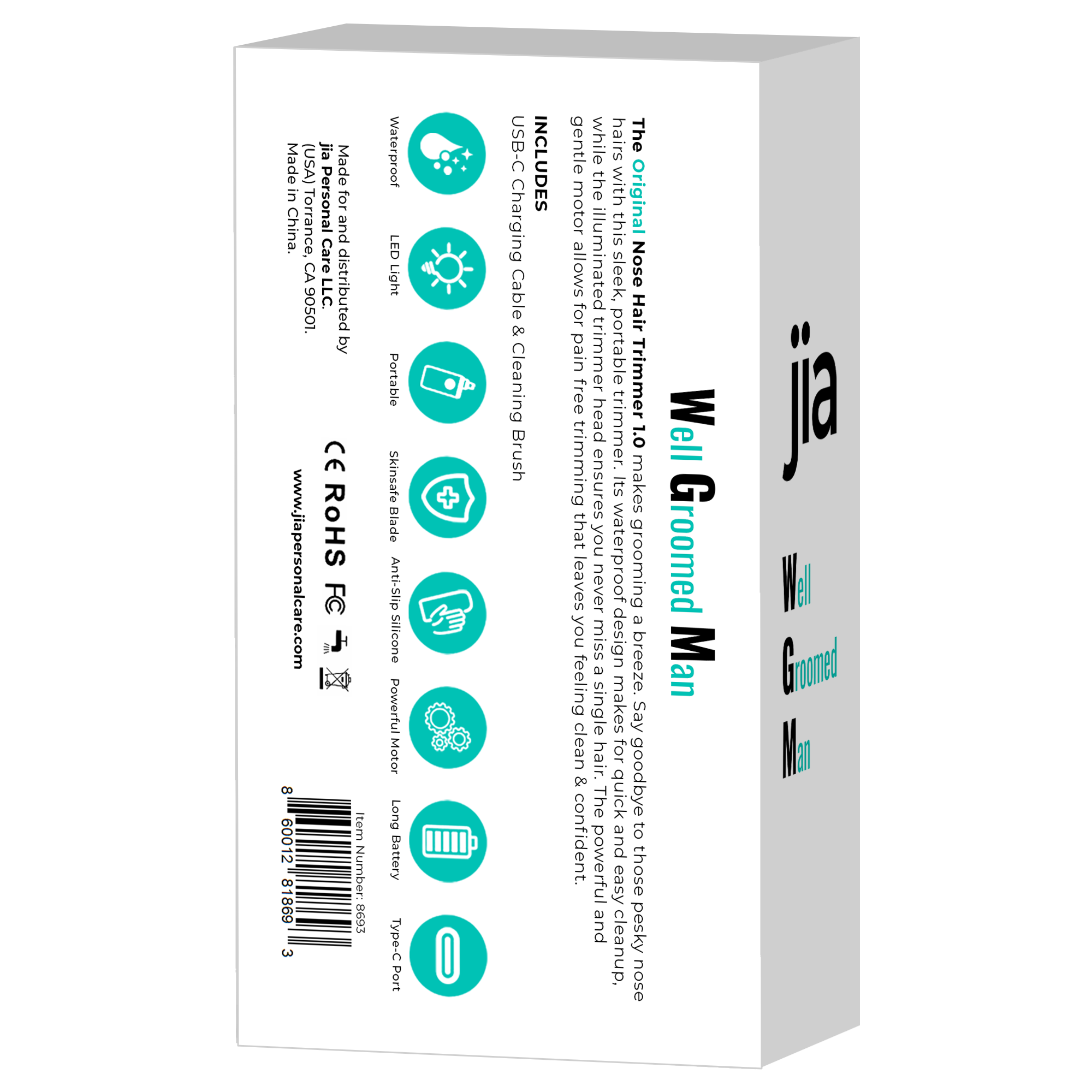 Jia The Original Nose Hair Trimmer in Midnight Black