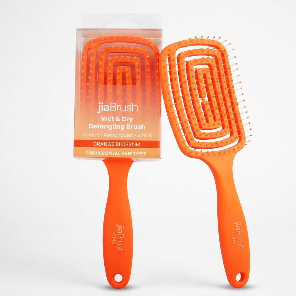 jiaBrush Detangling Hair Brush - Orange Blossom
