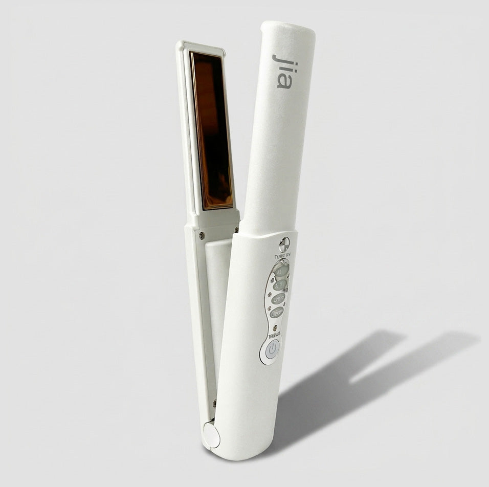 Jia Wireless 2 in 1 Hair Straightener and Curler in White