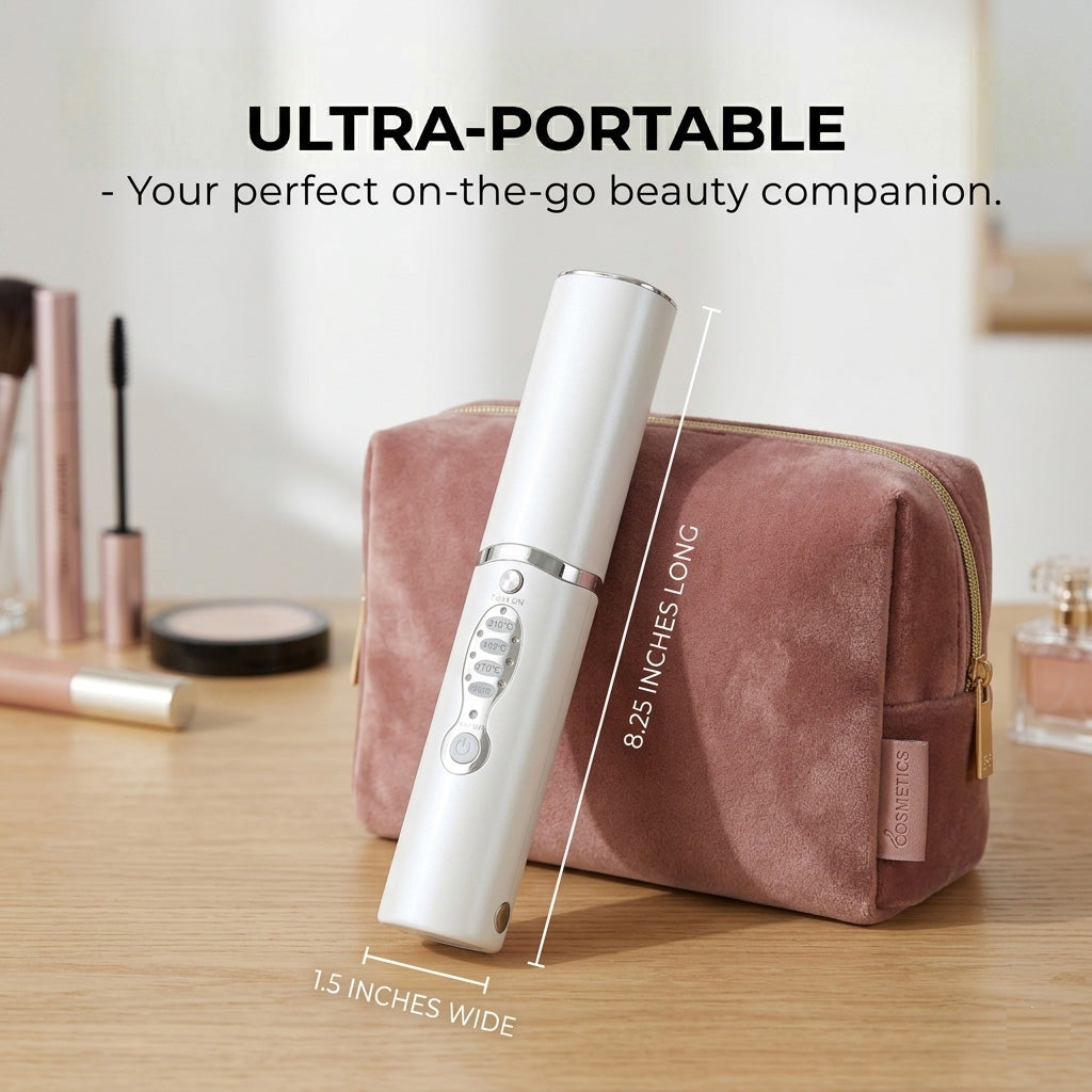 Cordless Hair Straightener Brush | Portable USB-C Rechargeable