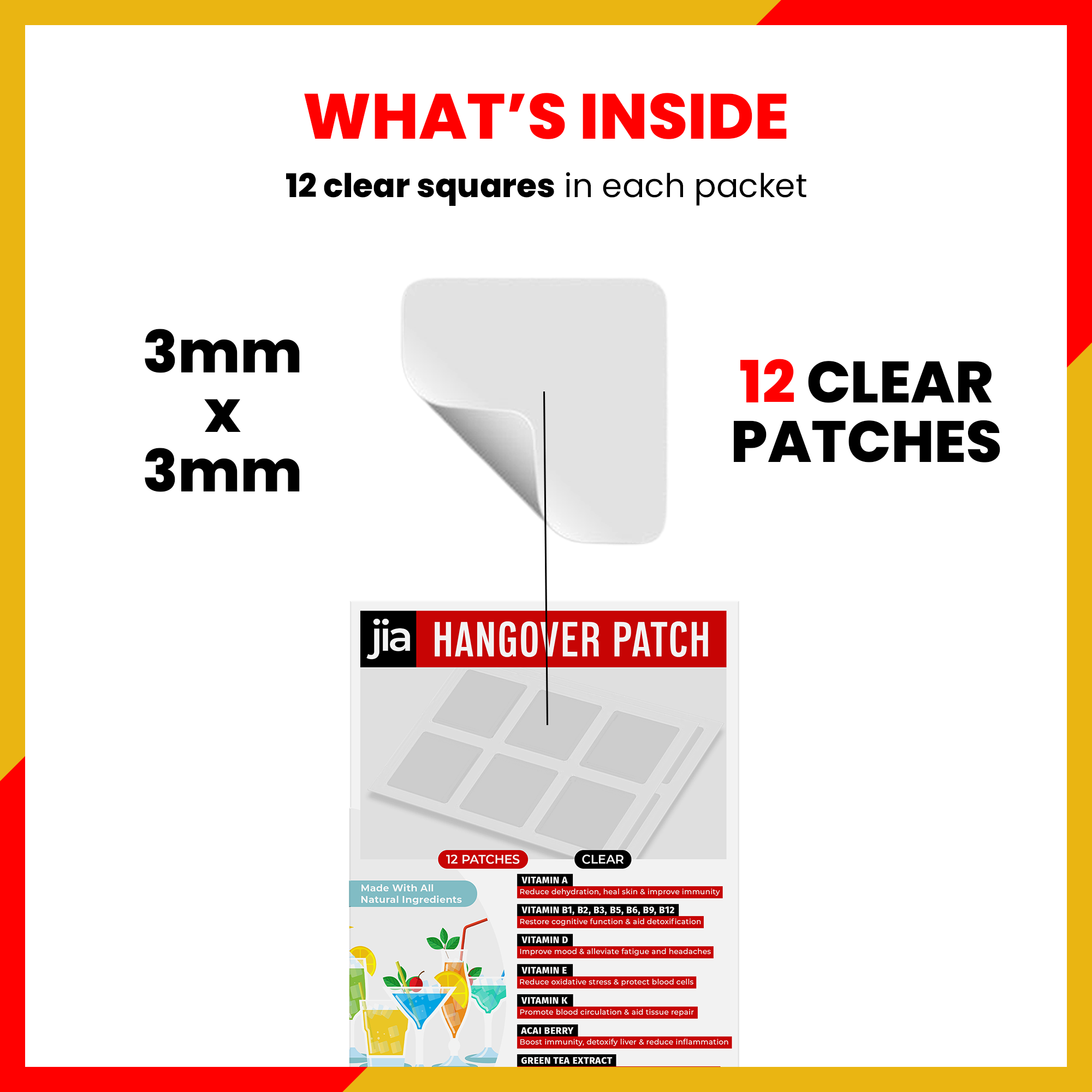 Jia Hangover Patch | Party Recovery, Energy Boost Clear Patches