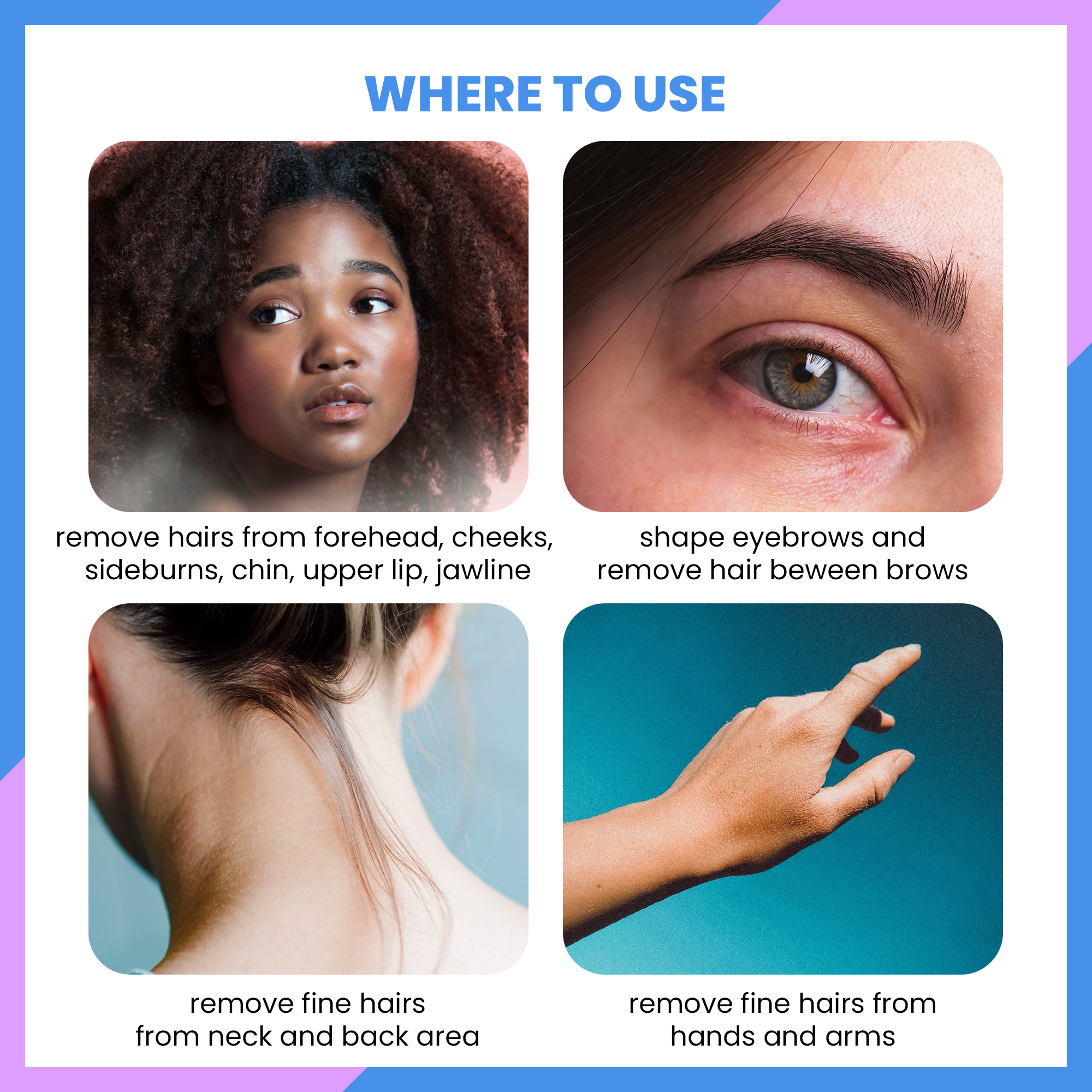 Dermaplaning Facial Metal Razor With 20 Refill Blades in Iridescent Night