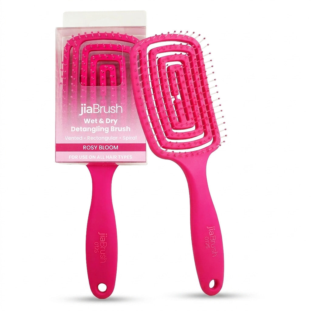 jiaBrush Detangling Hair Brush - Rose Bloom