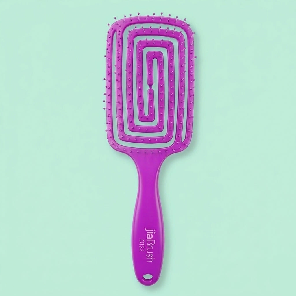 jiaBrush Detangling Hair Brush - Wild Violet