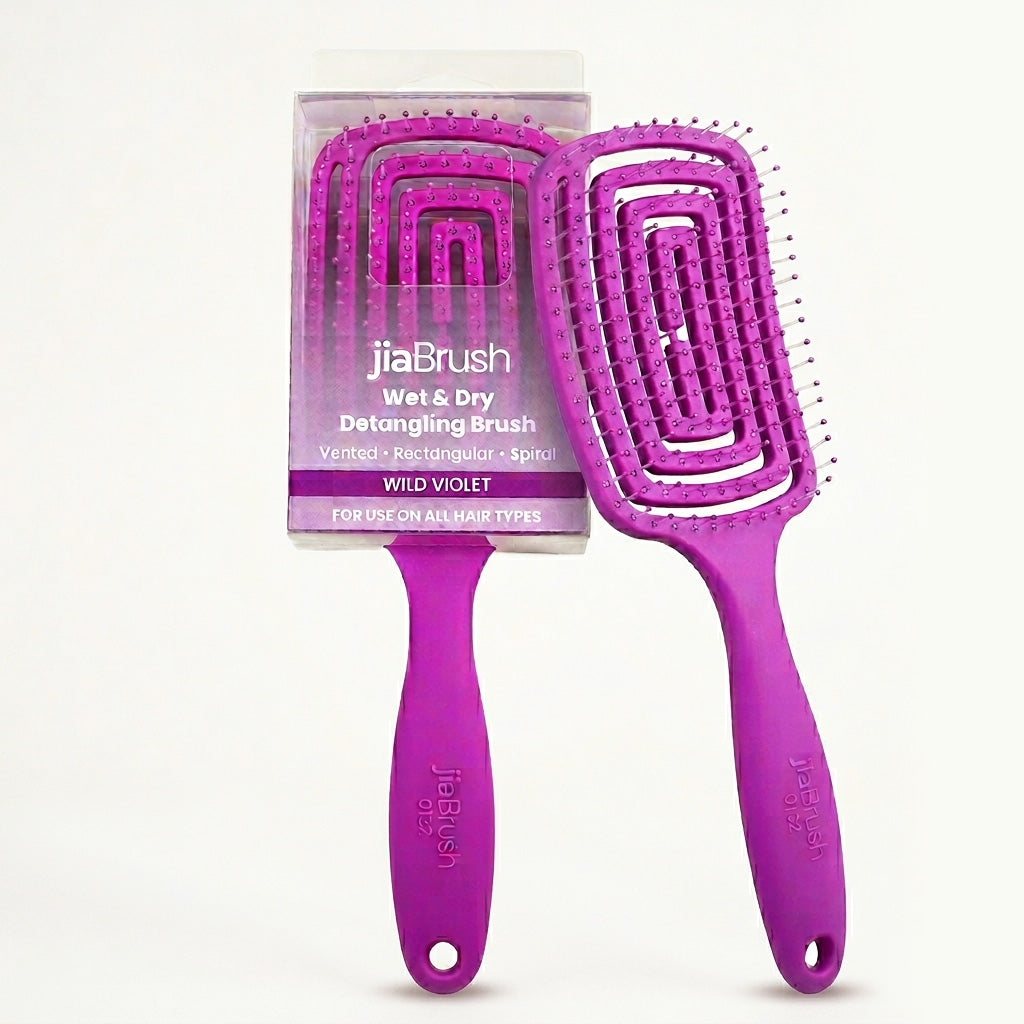 jiaBrush Detangling Hair Brush - Wild Violet