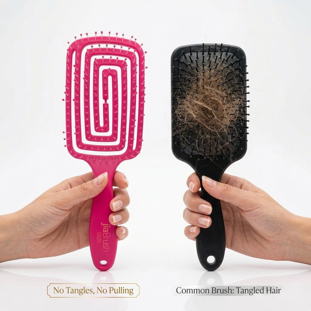 jiaBrush Detangling Hair Brush - Orange Blossom